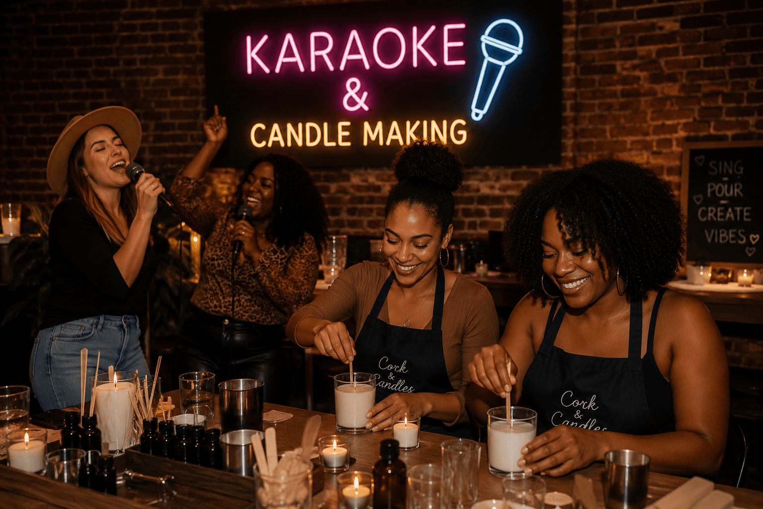 Karaoke and Candle Making